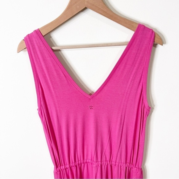Sweaty Betty Tayberry Pink Drawstring Take It Easy Drop Waist Dress Small NWOT - Picture 6 of 8